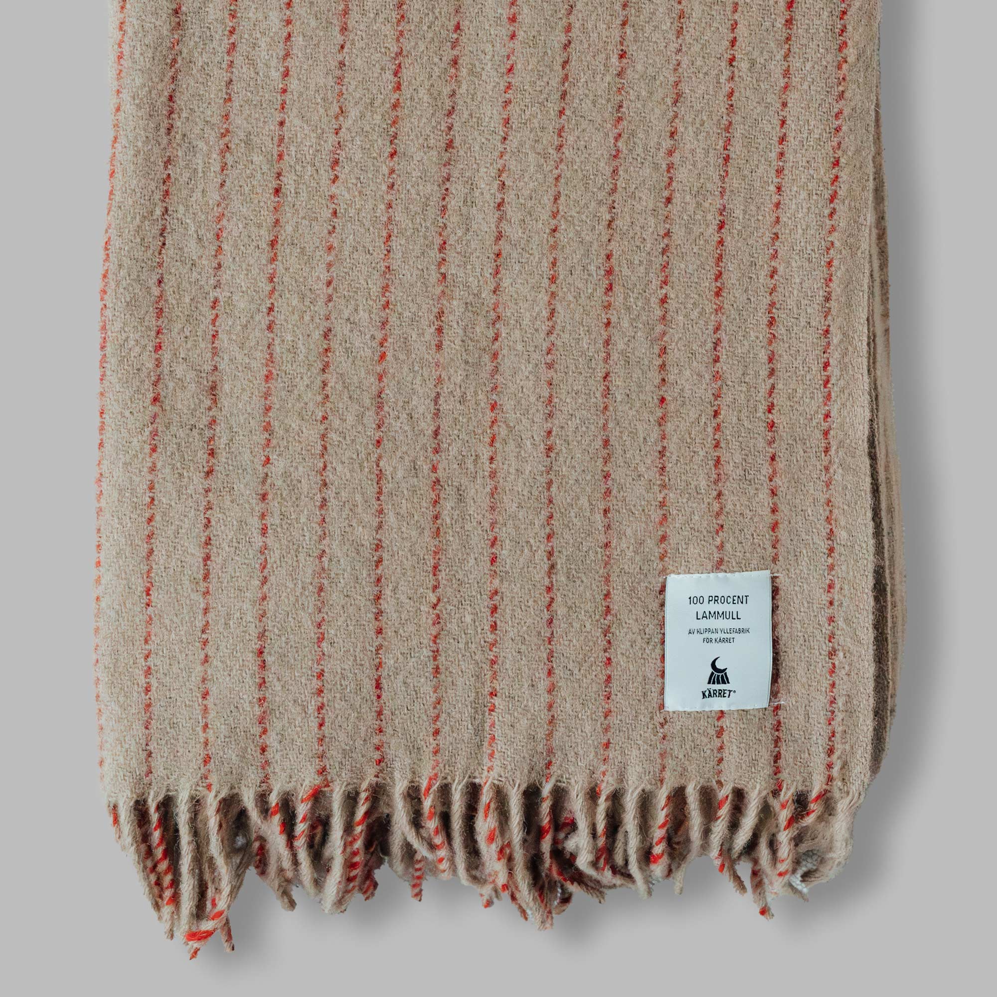 2-Person Blanket Beige & Red