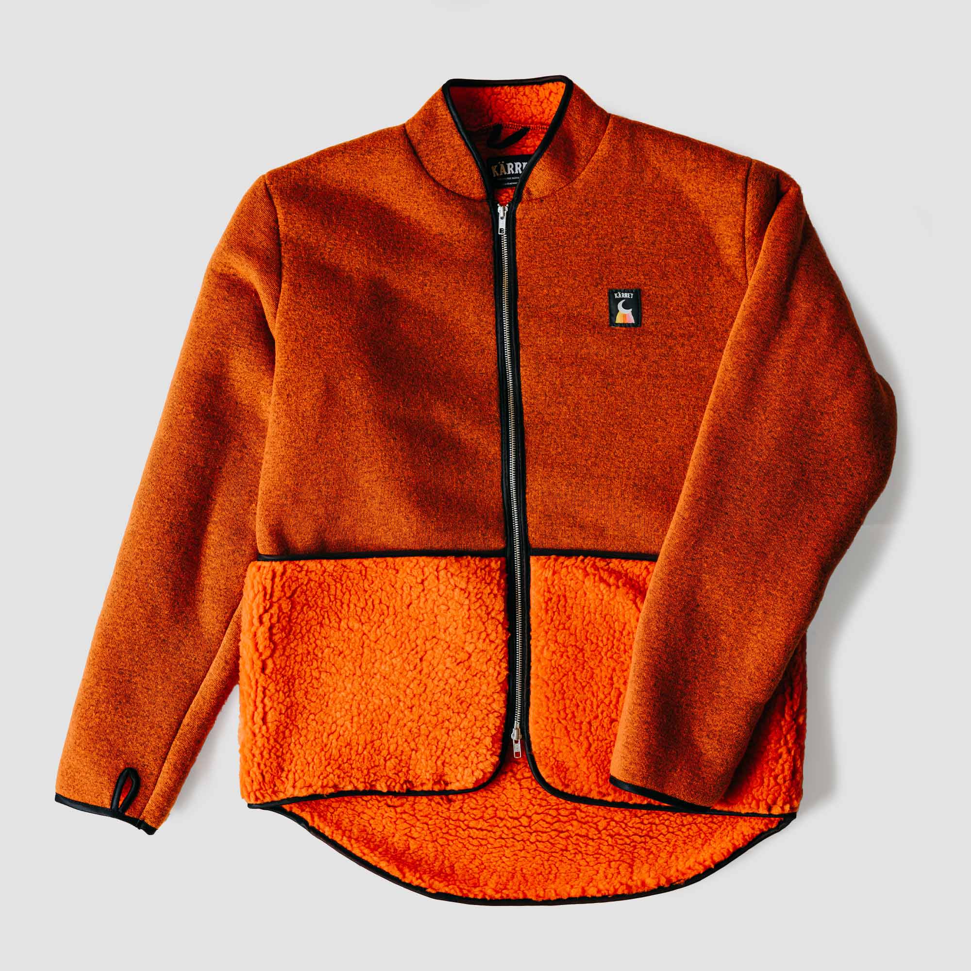 Retro Pile Jacket Recycled Orange